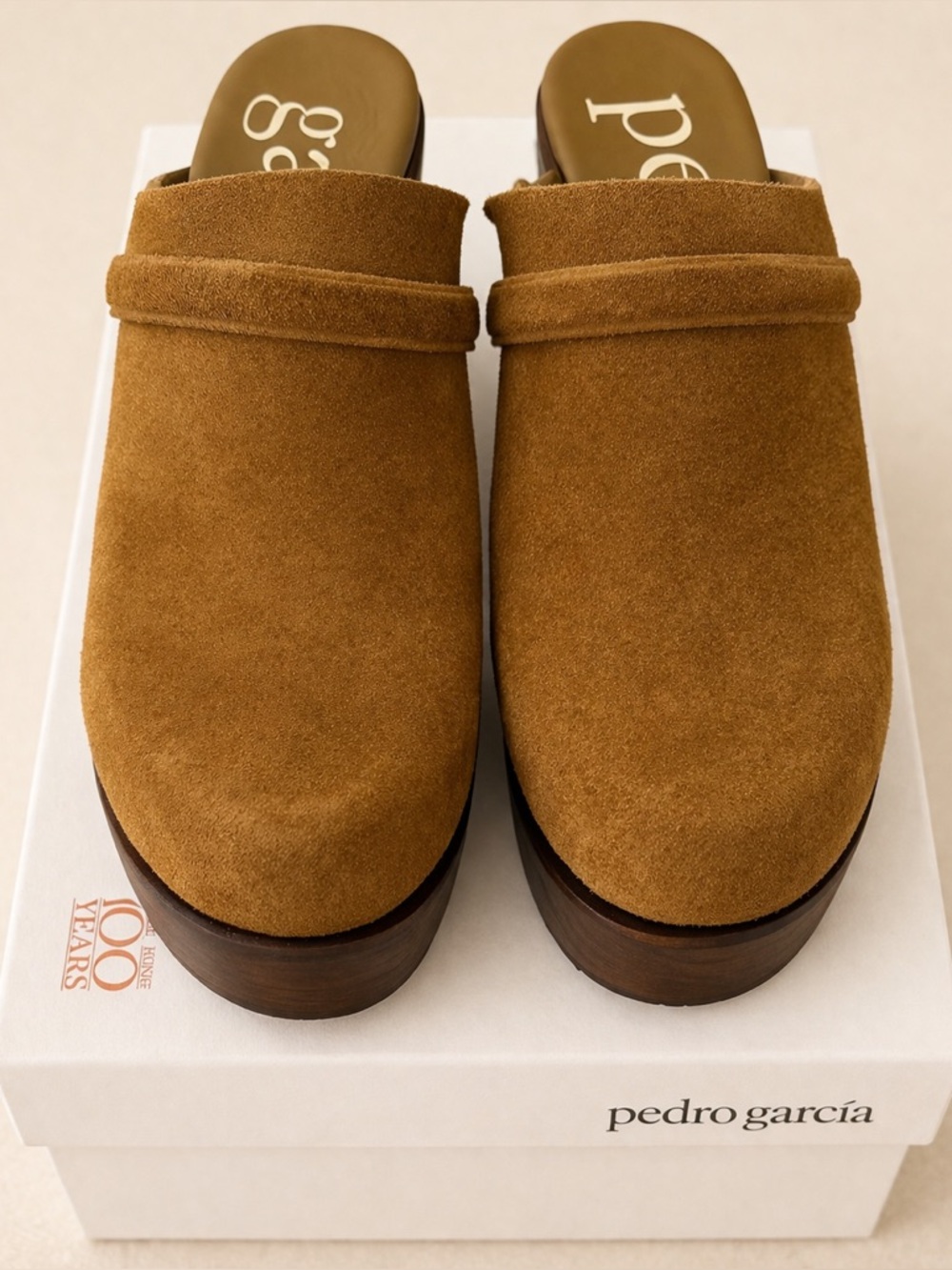 Pedro Garcia Della Platform Clog Suede US 8.5 NEW IN BOX